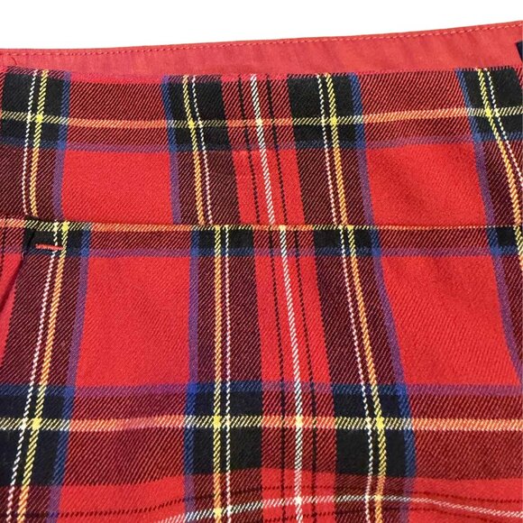 J.Crew Kelsey Pant | Red Tartan Plaid Mini-Flare Pants | Size 14 | Holiday Party - Picture 12 of 13